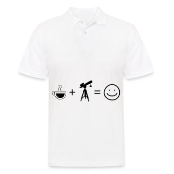 Café Smile Face et astronomie - - Polo Homme - blanc - Devant - Kai (181cm)
