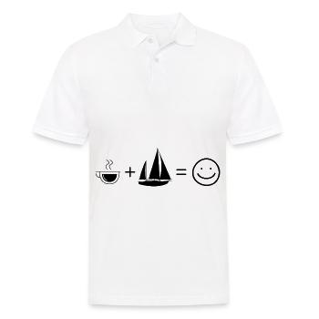 Café Smile Face et Voile - - Polo Homme - blanc - Devant - Kai (181cm)