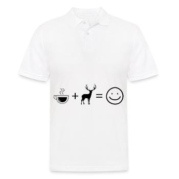 Coffee Smile Face and Hunting 2 - - Men's Polo Shirt - white - Front - Kai (181cm)