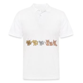 Chiens Chats Symbole Animaux Mignon Cartoon Pet - Polo Homme - blanc - Devant - Kai (181cm)