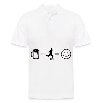 Beer Smile Face et Football 1 - - Polo Homme - blanc - Devant - Kai (181cm)