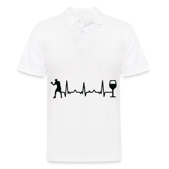 Boîtes à vin Heartbeat - BO - Polo Homme - blanc - Devant - Kai (181cm)