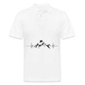 Heartbeat Snowboard - - Men's Polo Shirt - white - Front - Kai (181cm)