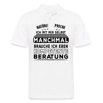Selbstgespräche Psychologe Psychologie Geschenk - Männer Poloshirt - Weiß - Vorne - Kai (181cm)