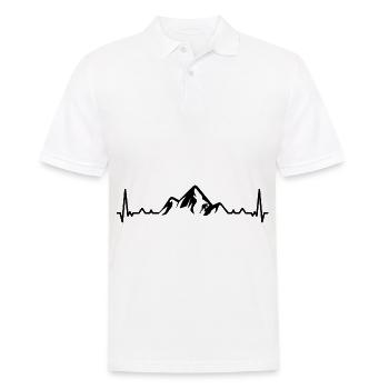 Herzschlagberg and Climbing - - Men's Polo Shirt - white - Front - Kai (181cm)