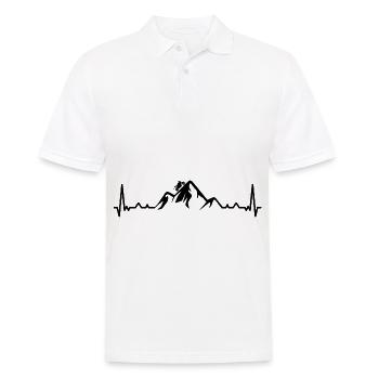 Herzschlagberg und Motorrad - (MOTORRAD) - Männer Poloshirt - Weiß - Vorne - Kai (181cm)
