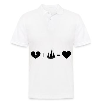 Cœur brisé et voile - - Polo Homme - blanc - Devant - Kai (181cm)