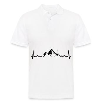 Herzschlagberg und Musik - - Männer Poloshirt - Weiß - Vorne - Kai (181cm)