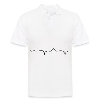 ligne ondulée coup de course pointu - Polo Homme - blanc - Devant - Kai (181cm)