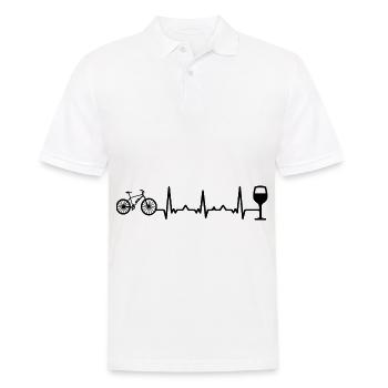 Heartbeat Vin et vélo électrique - - Polo Homme - blanc - Devant - Kai (181cm)