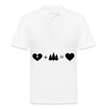 Gebrochenes Herz Herz und Snowboarden 3 - - Männer Poloshirt - Weiß - Vorne - Kai (181cm)