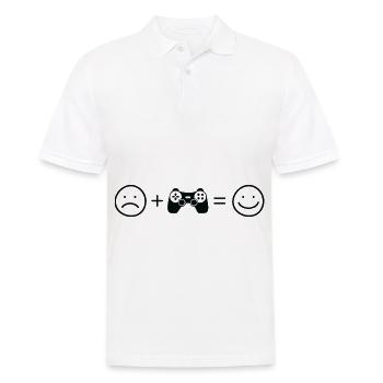 Smile Face-Spiel - GA - Männer Poloshirt - Weiß - Vorne - Kai (181cm)