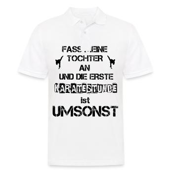 Karate Vater Tochter Familie Geschenk Kampfsport - Männer Poloshirt - Weiß - Vorne - Kai (181cm)