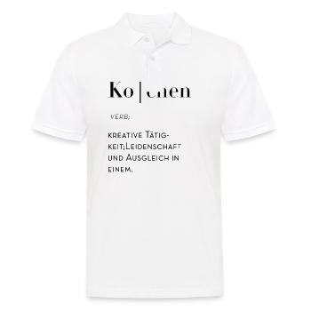 Koch Kochen Sprüche Beruf lustig Leidenschaft cool - Männer Poloshirt - Weiß - Vorne - Kai (181cm)