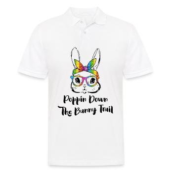 Poppin Down The Rabbit Trail Kaninchen Bandana - Polo Homme - blanc - Devant - Kai (181cm)