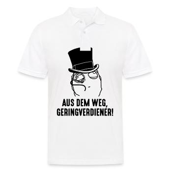 Aus dem Weg Geringverdiener Meme Trader Millionär - Männer Poloshirt - Weiß - Vorne - Kai (181cm)
