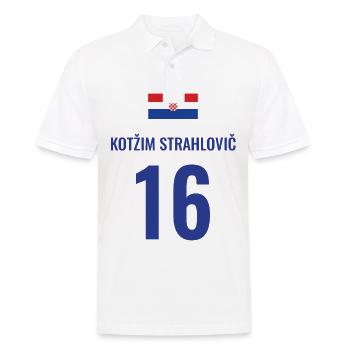 Fußball Sauf Trikot Kroatien Mallorca Party Gruppe - Männer Poloshirt - Weiß - Vorne - Kai (181cm)