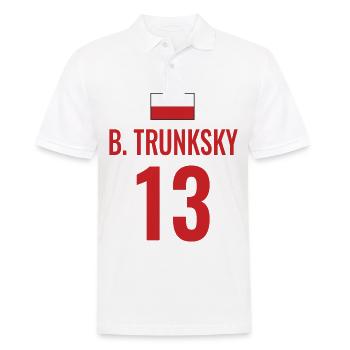 Fußball Sauf Trikot Polen Mallorca Party Gruppen - Männer Poloshirt - Weiß - Vorne - Kai (181cm)