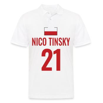 Fußball Sauf Trikot Polen Mallorca Party Gruppen - Männer Poloshirt - Weiß - Vorne - Kai (181cm)