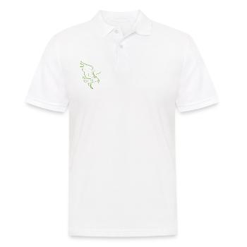 Eagle single line / one line - Men's Polo Shirt - white - Front - Kai (181cm)