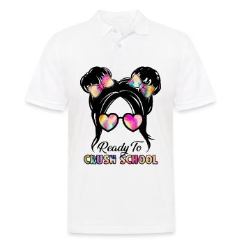Ready To Crush School - Men's Polo Shirt - white - Front - Kai (181cm)