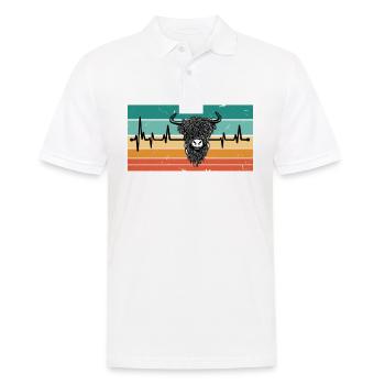 Herzschlag Ochse - Männer Poloshirt - Weiß - Vorne - Kai (181cm)