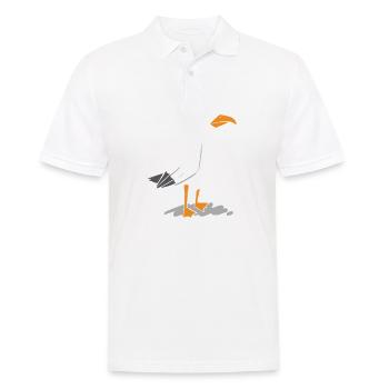 Bevor du fragst Nein Vogel - Männer Poloshirt - Weiß - Vorne - Kai (181cm)