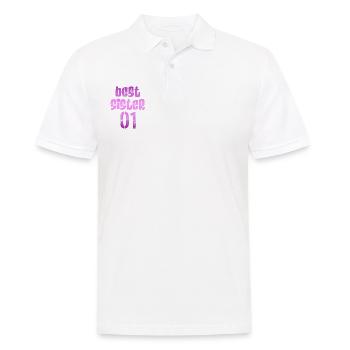 Beste Schwester 01 - Männer Poloshirt - Weiß - Vorne - Kai (181cm)