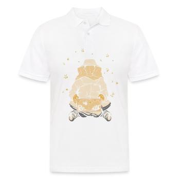 Imker Yoga - Männer Poloshirt - Weiß - Vorne - Kai (181cm)