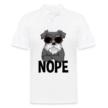 Nope Miniature Schnauzer Dog Nope - Men's Polo Shirt - white - Front - Kai (181cm)