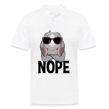 Nope Rabbit Nope Simple Nope - Men's Polo Shirt - white - Front - Kai (181cm)