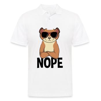 Nope Wiesel Nö Einfach Nö - Polo Homme - blanc - Devant - Kai (181cm)