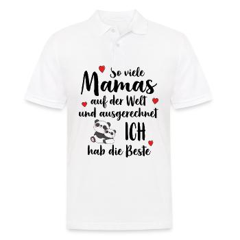 So Viele Mamas Ich Hab Die Beste Beste Mama - Männer Poloshirt - Weiß - Vorne - Kai (181cm)