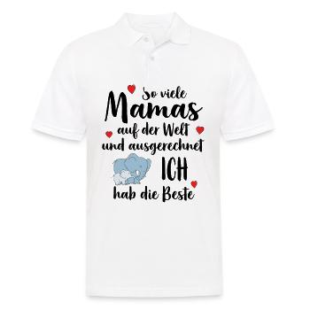 So Viele Mamas Ich Hab Die Beste Beste Mama - Männer Poloshirt - Weiß - Vorne - Kai (181cm)