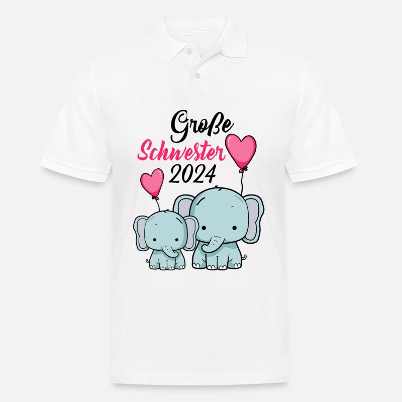 Große Schwester 2024 - Männer Poloshirt - Weiß