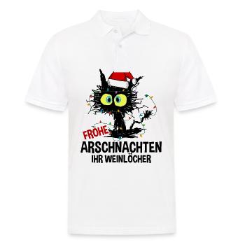 Happy ass nights you wine holes - Men's Polo Shirt - white - Front - Kai (181cm)