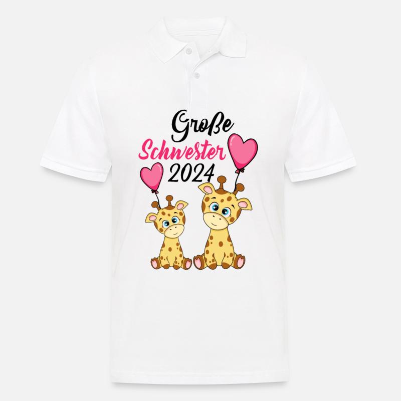 Große Schwester 2024 - Männer Poloshirt - Weiß