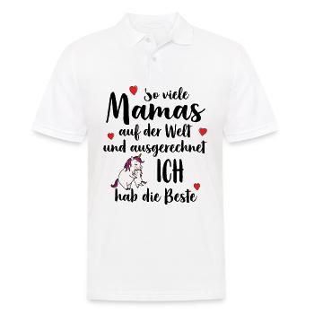 Beste Mama So Viele Mamas Ich Hab Die Beste - Männer Poloshirt - Weiß - Vorne - Kai (181cm)