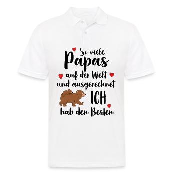 Meilleur papa tant de papas J’ai le meilleur - Polo Homme - blanc - Devant - Kai (181cm)
