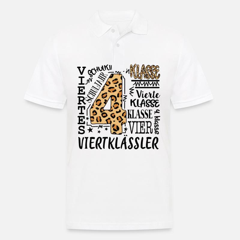 4.Klasse - Männer Poloshirt - Weiß
