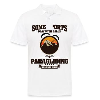 paragliding - Gleitschirmfliegen - Männer Poloshirt - Weiß - Vorne - Kai (181cm)