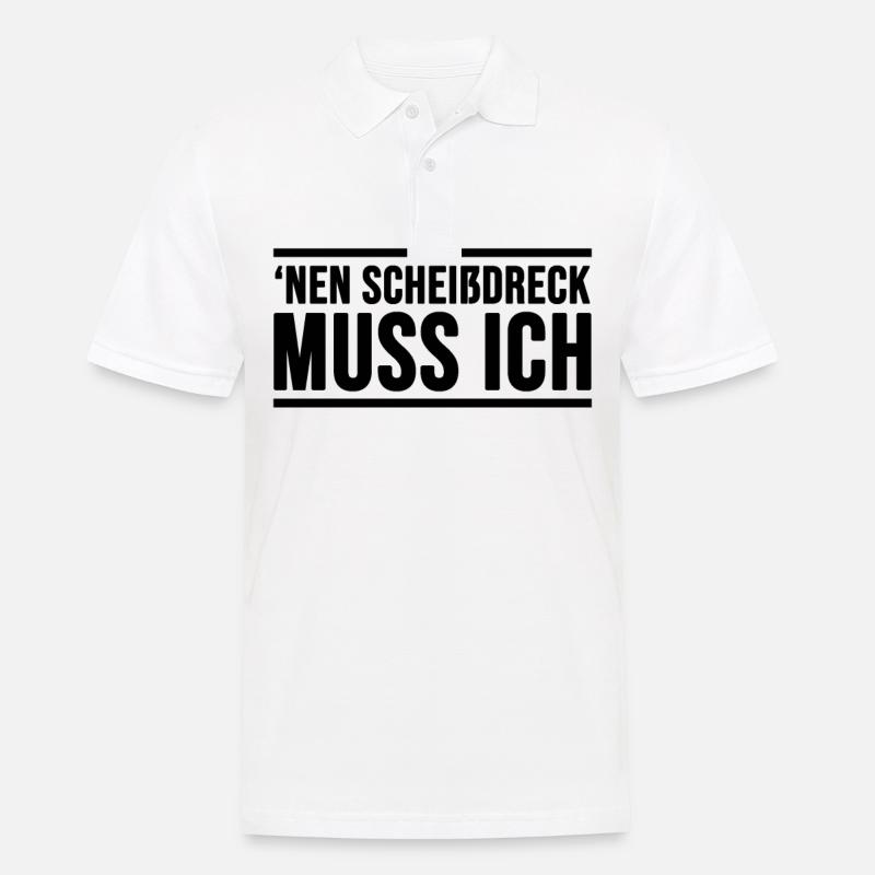 Einen Scheißdreck Muss Ich Geschenkidee - Männer Poloshirt - Weiß