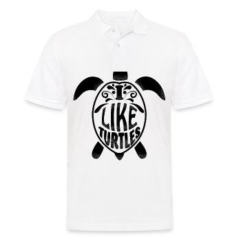 cadeau de tortue cool - Polo Homme - blanc - Devant - Kai (181cm)