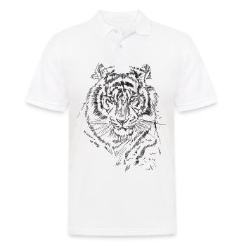 tigre - Polo Homme - blanc - Devant - Kai (181cm)