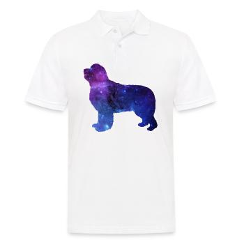 Cadeau Chien Terre-Neuve Galaxy Universe - Polo Homme - blanc - Devant - Kai (181cm)