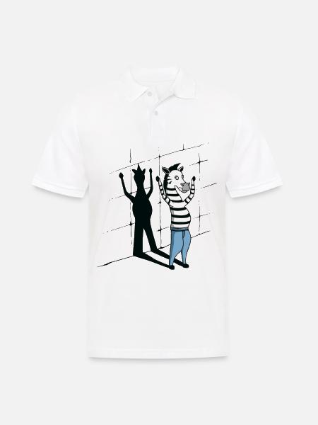 Prisión de cebra atrapada regalo de castigo celular - Polo hombre - blanco