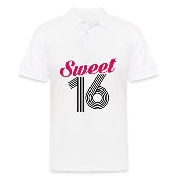 Geburtstag 16 Jahre SÜSSE 16 - Männer Poloshirt - Weiß - Vorne - Kai (181cm)