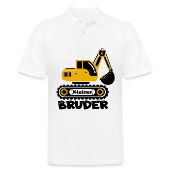 Kleiner Bruder Little Bagger Raupenfahrzeug Gesche - Männer Poloshirt - Weiß - Vorne - Kai (181cm)