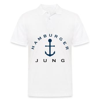 Hamburg Hamburger Jung Spruch - Männer Poloshirt - Weiß - Vorne - Kai (181cm)
