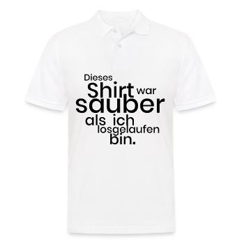 T-Shirt Sauber Dreck Matsch Geschenk Geschenkidee - Männer Poloshirt - Weiß - Vorne - Kai (181cm)